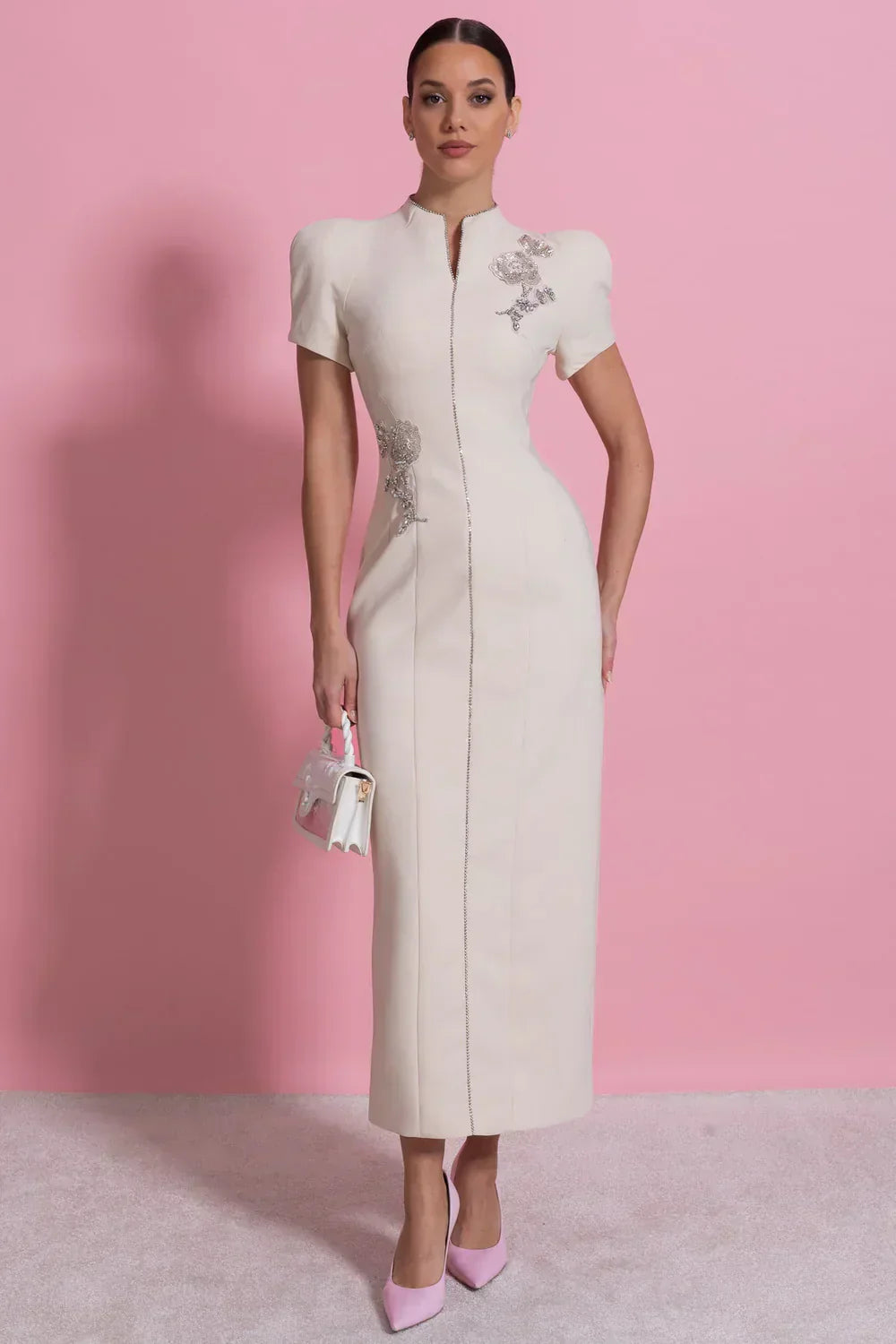 Vestido Lápis e Pedraria