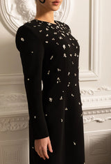 Vestido Longo com Bordado à Mão em Pedrarias