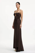 Vestido Chocolate com Fenda