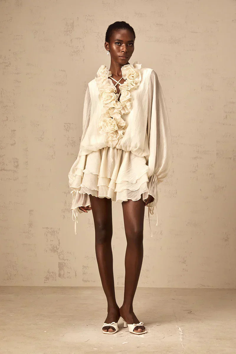 Vestido Flores 3D Solto