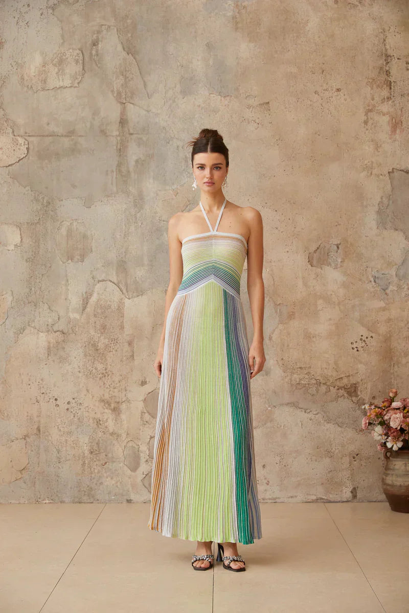 Vestido Contraste Alongado