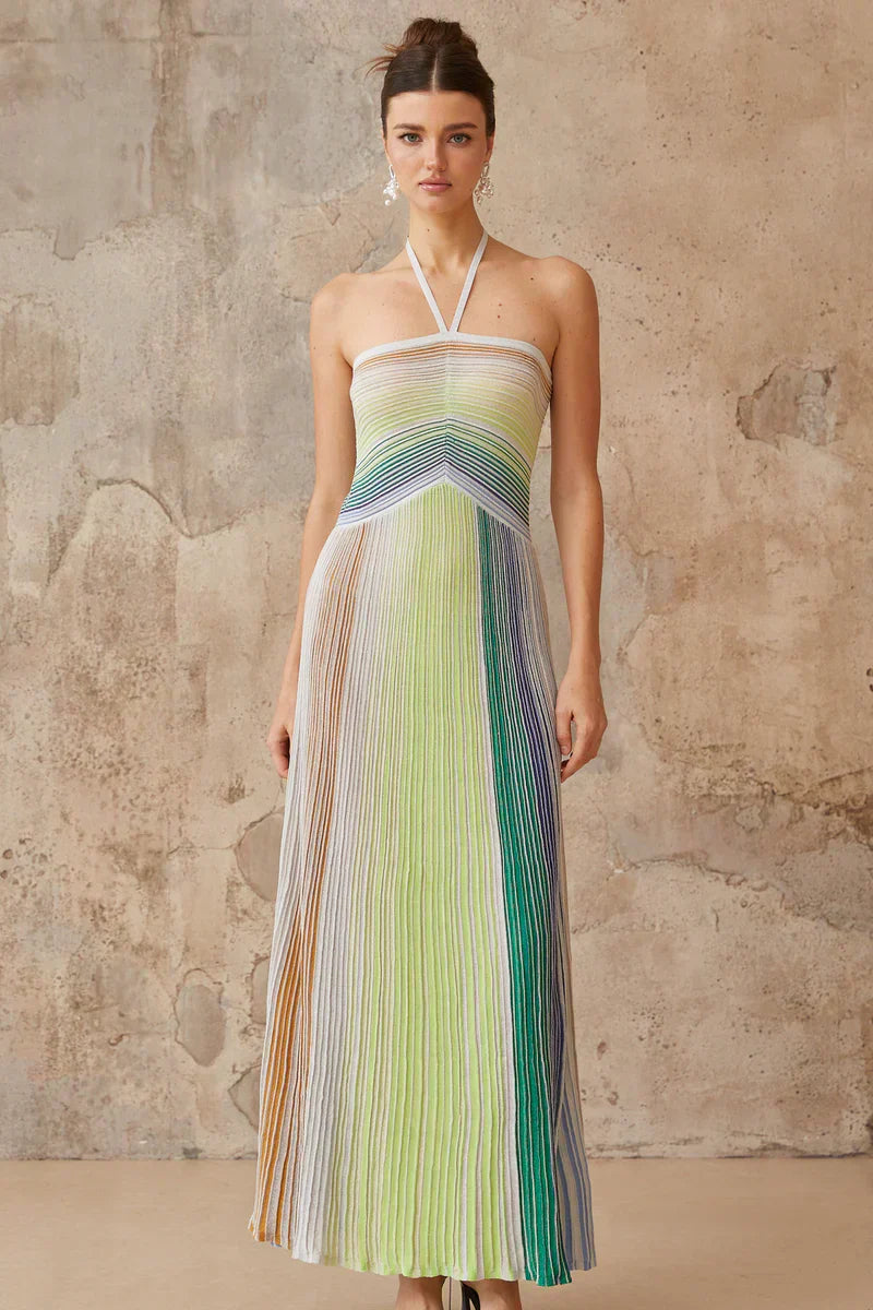 Vestido Contraste Alongado