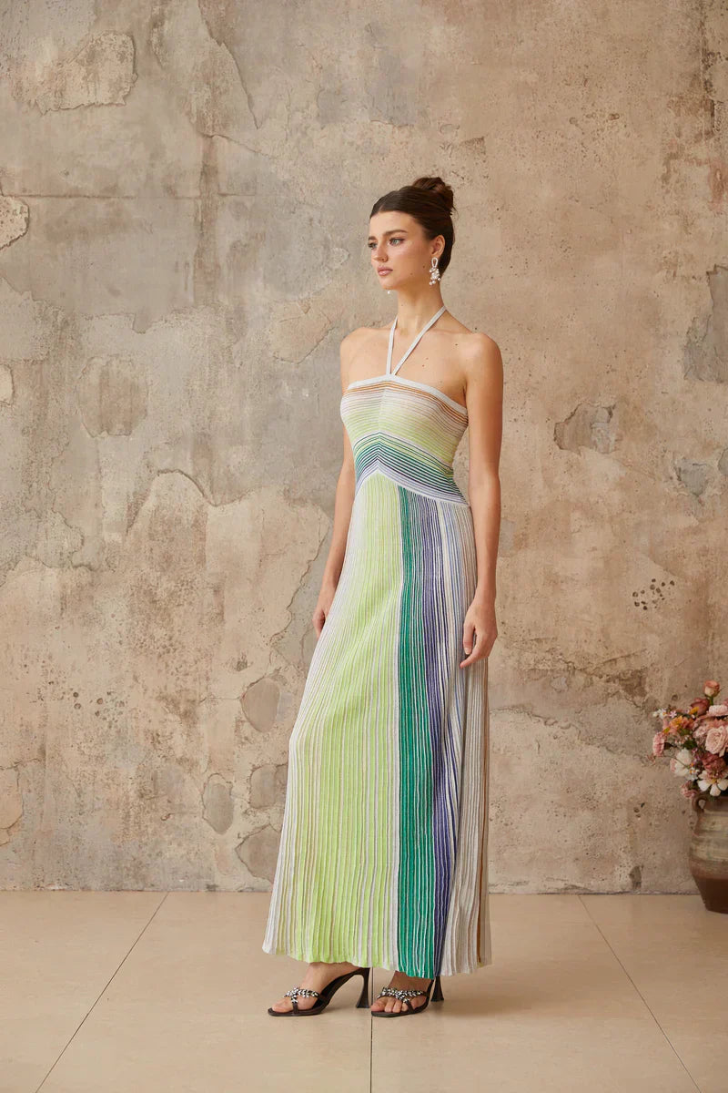 Vestido Contraste Alongado