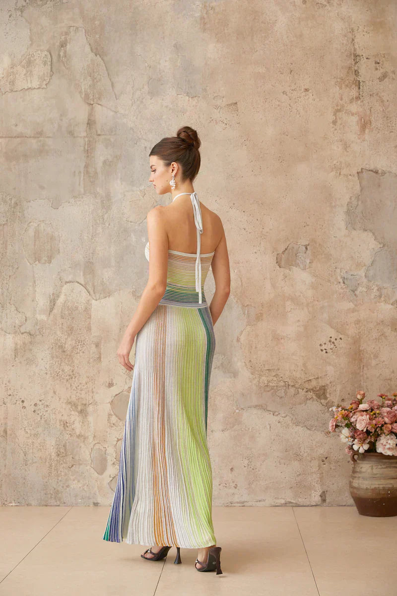 Vestido Contraste Alongado