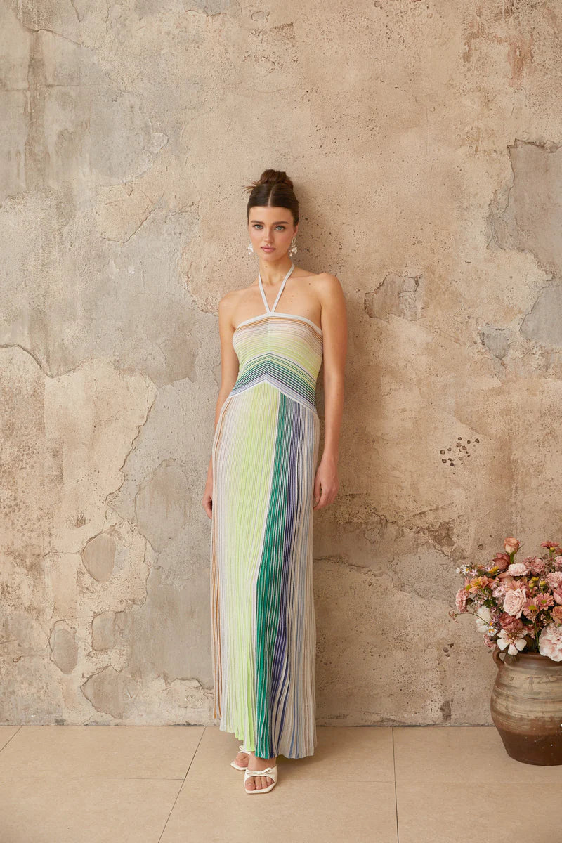 Vestido Contraste Alongado