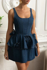 Vestido Jeans em Camadas