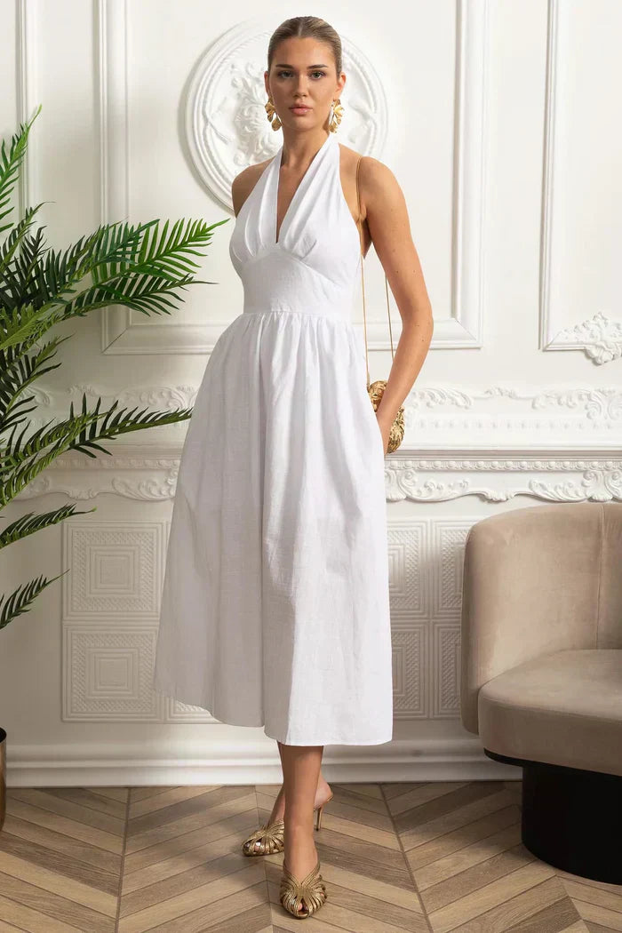 Vestido Algodão Oversized Longo