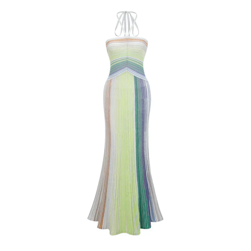 Vestido Contraste Alongado