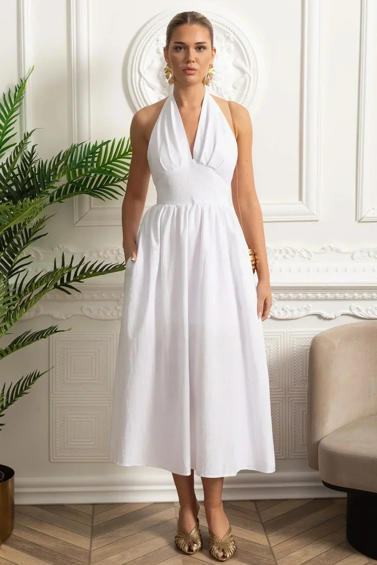 Vestido Algodão Oversized Longo