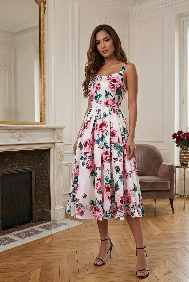 Vestido Rosas e Romantismo