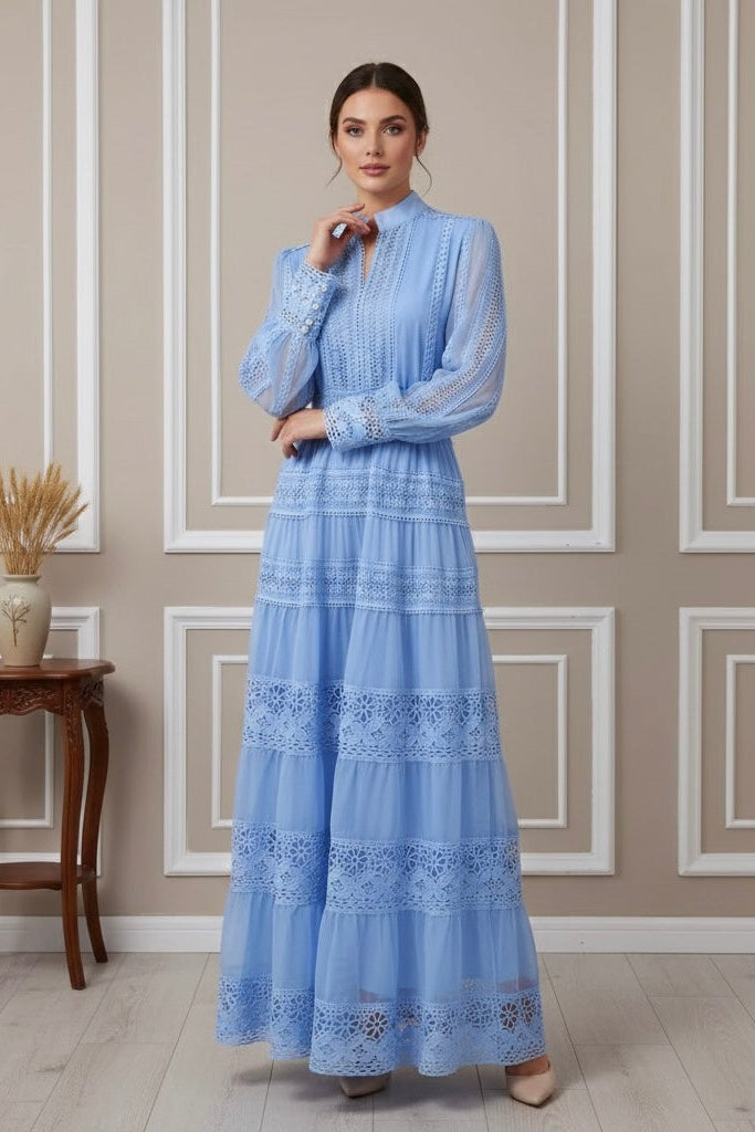 Vestido Longo Elegância Modesta