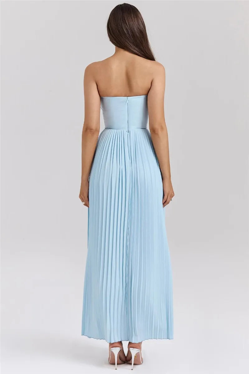 Vestido Espartilho Azul Celeste