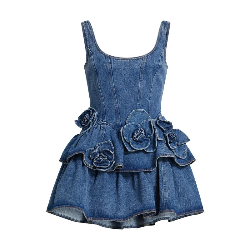 Vestido Jeans em Camadas