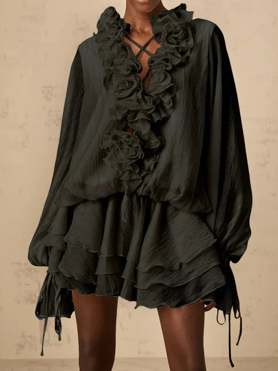 Vestido Flores 3D Solto