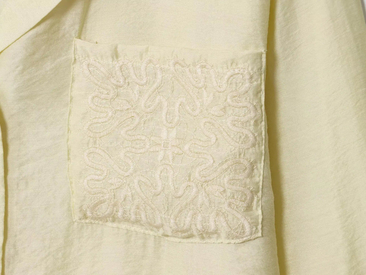 Camisa Elegante de Manga Longa – Modelagem Solta e Minimalista