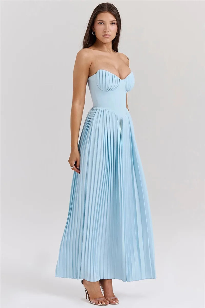 Vestido Espartilho Azul Celeste