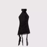Vestido Halter com Laço