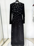 Vestido Longo com Bordado à Mão em Pedrarias