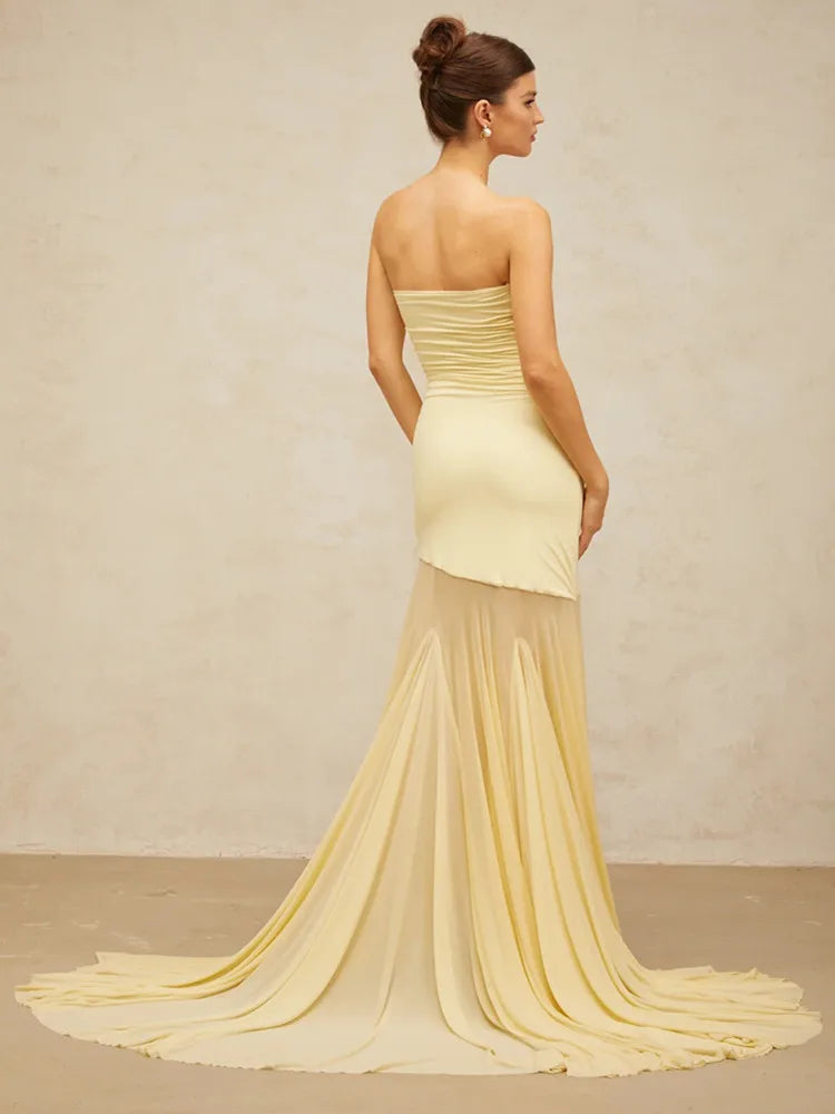 Vestido Corpete Amarelo Baunilha