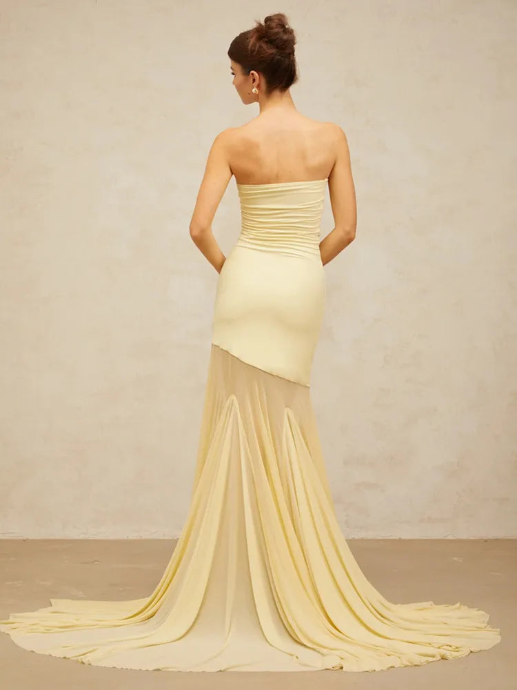 Vestido Corpete Amarelo Baunilha