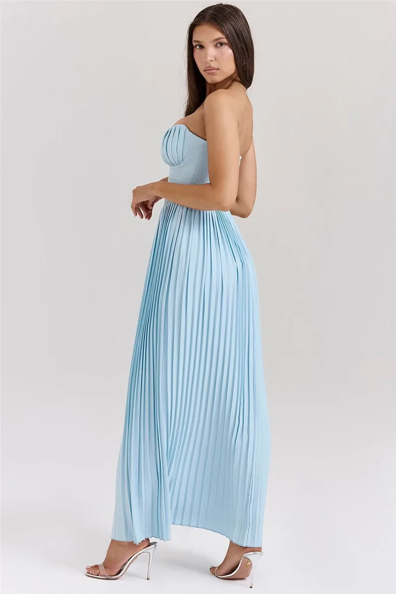 Vestido Espartilho Azul Celeste