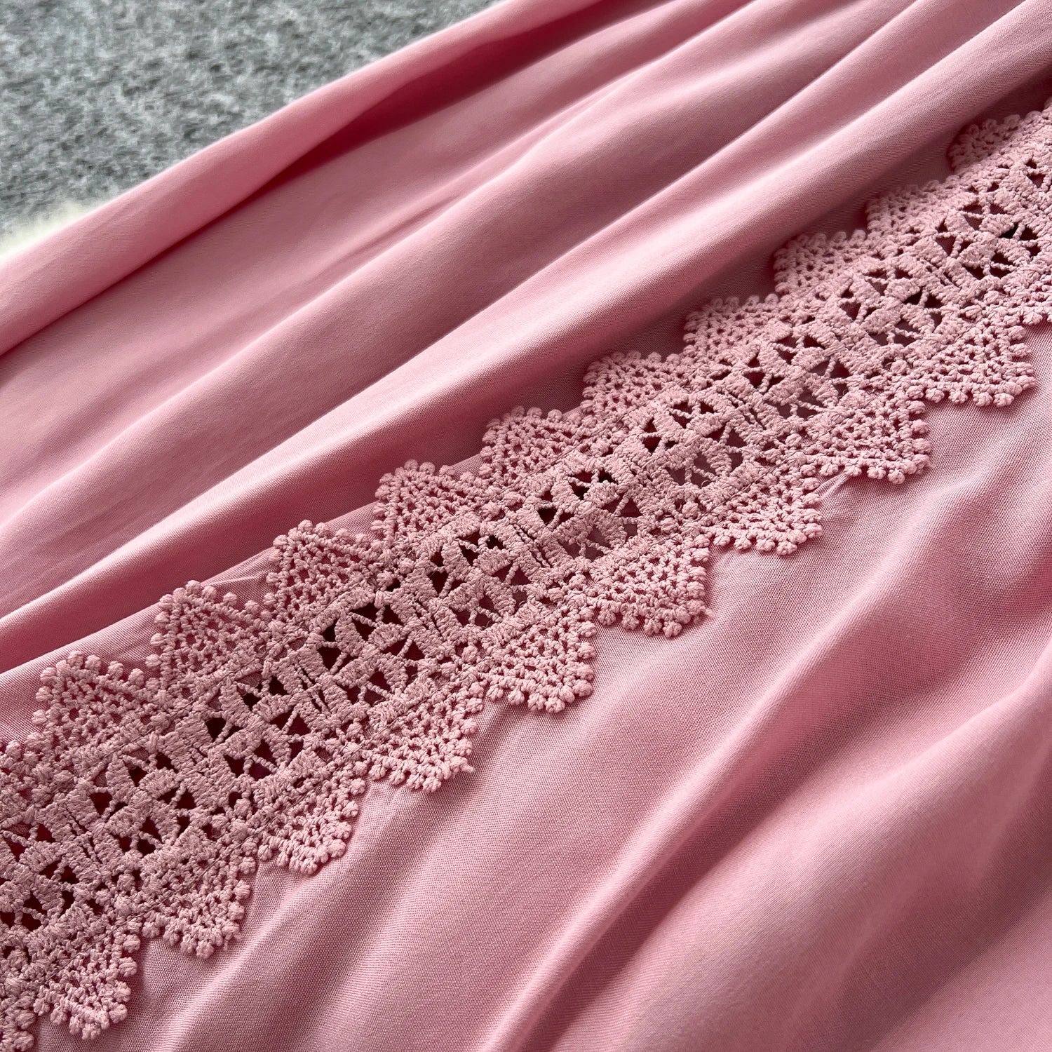 Vestido Longo Renda e Botões