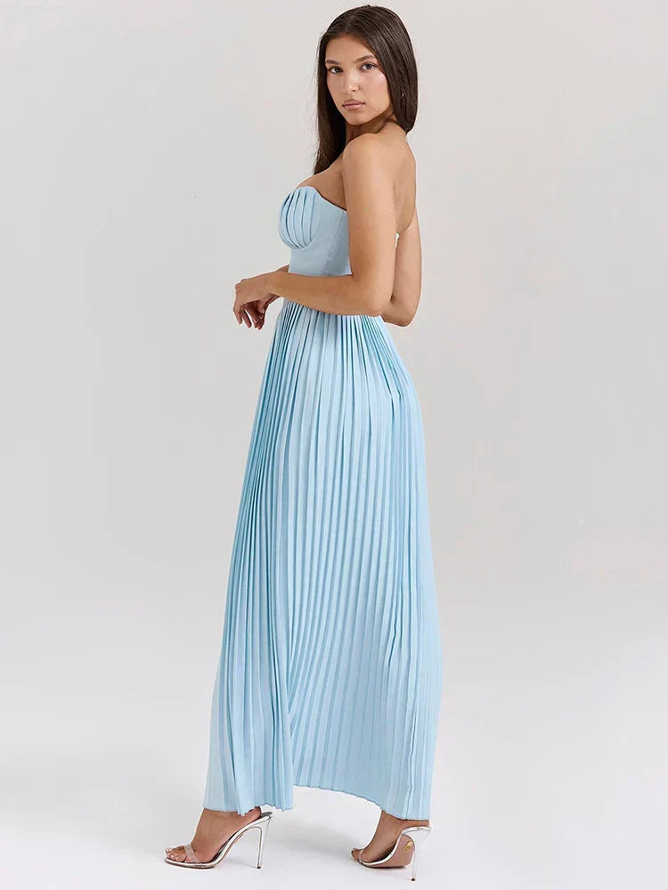 Vestido Espartilho Azul Celeste
