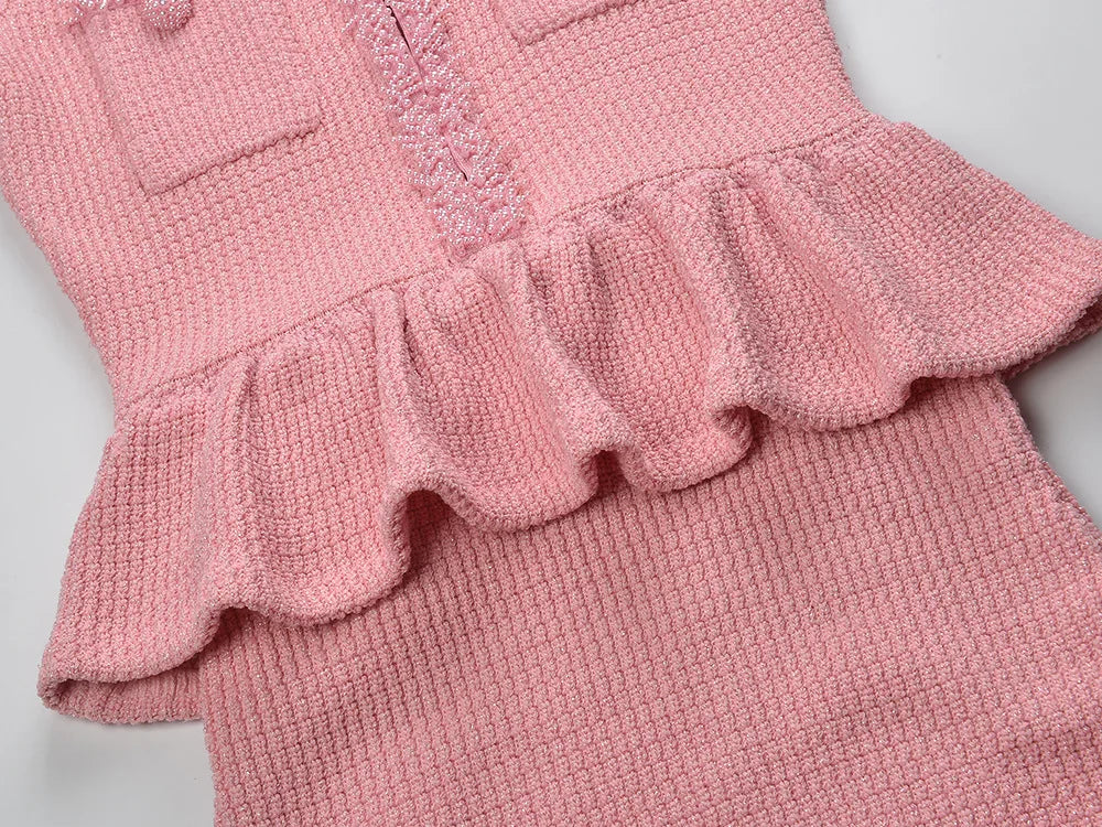 Vestido Pérolas e Babados