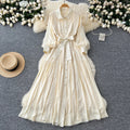 Vestido Longo Renda e Botões