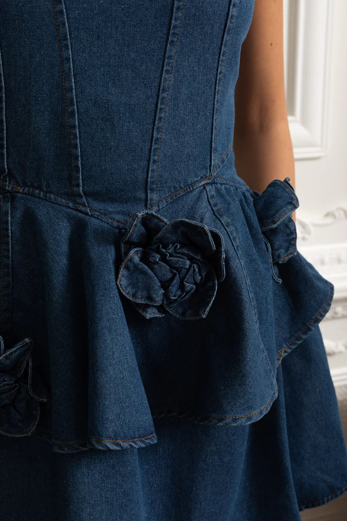 Vestido Jeans em Camadas