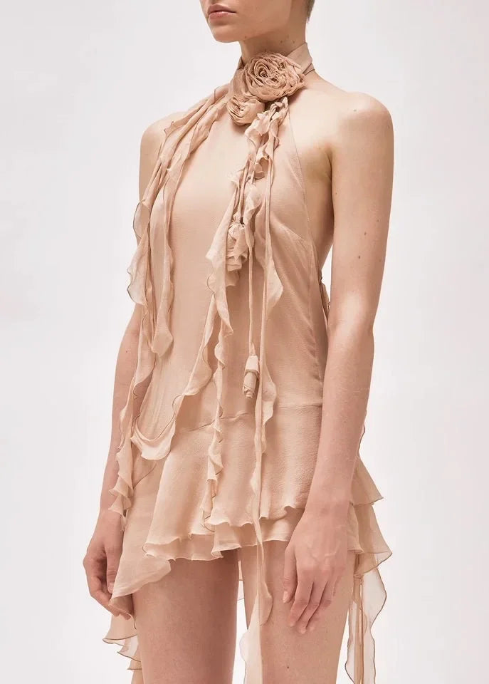 Vestido Halter com Laço