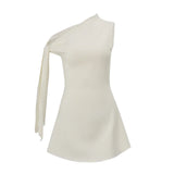 Vestido Um Ombro Drapeado