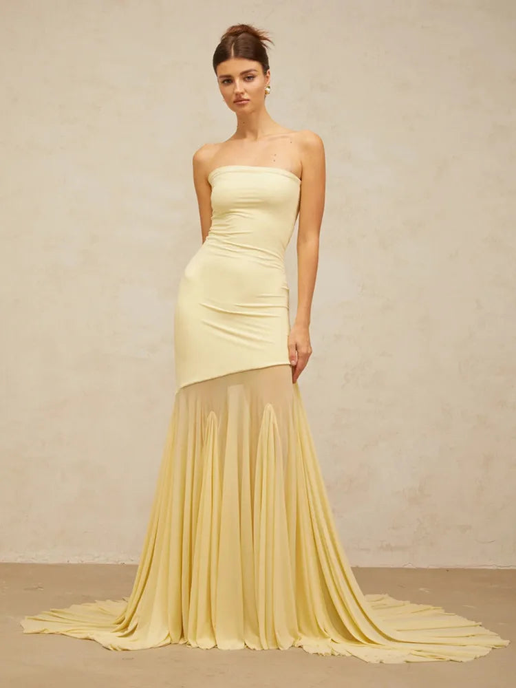 Vestido Corpete Amarelo Baunilha