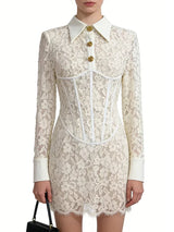 Vestido Renda Dourada Modeladora