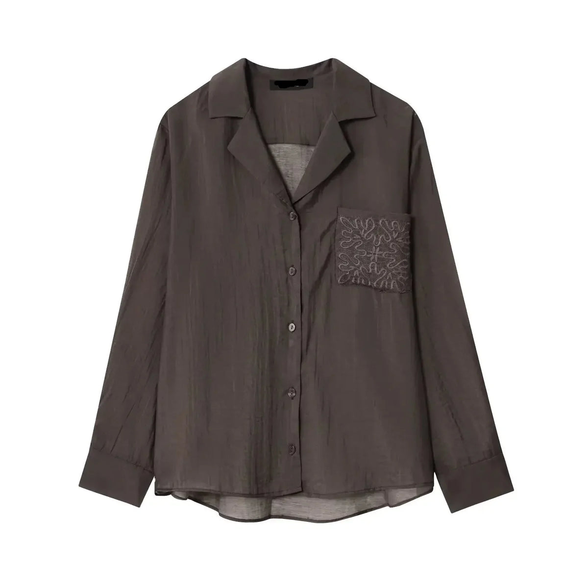 Camisa Elegante de Manga Longa – Modelagem Solta e Minimalista