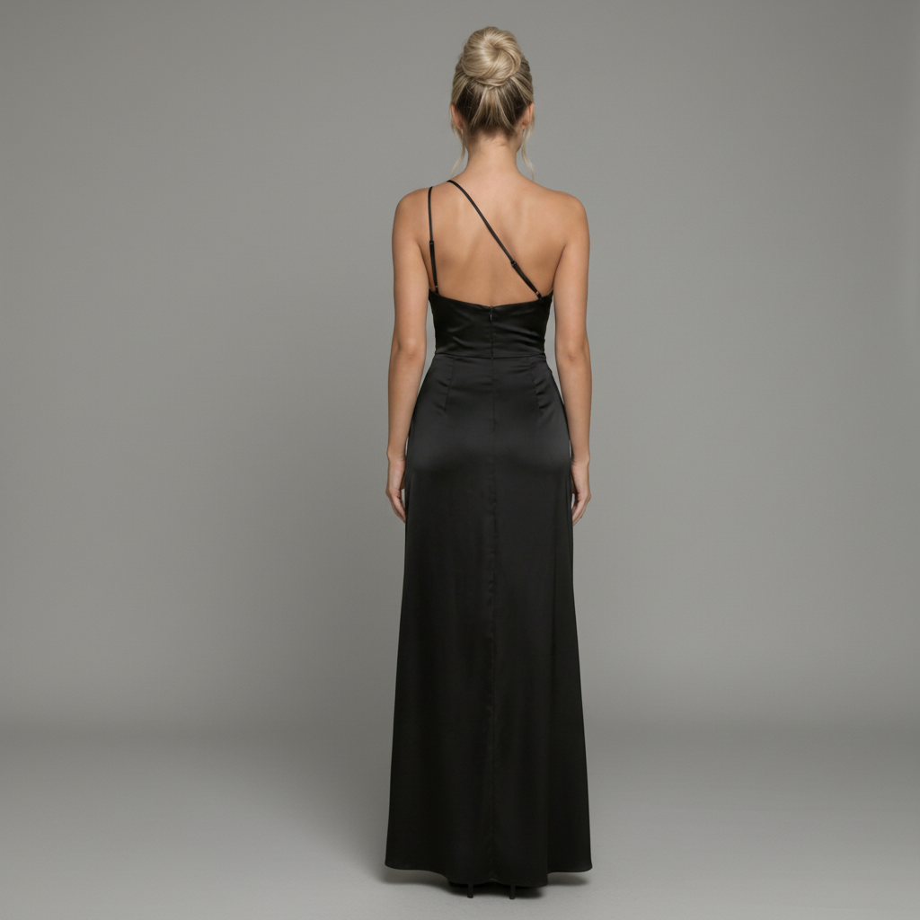 Vestido Longo Feminino Starlight de Um Ombro Só para Festas e Eventos