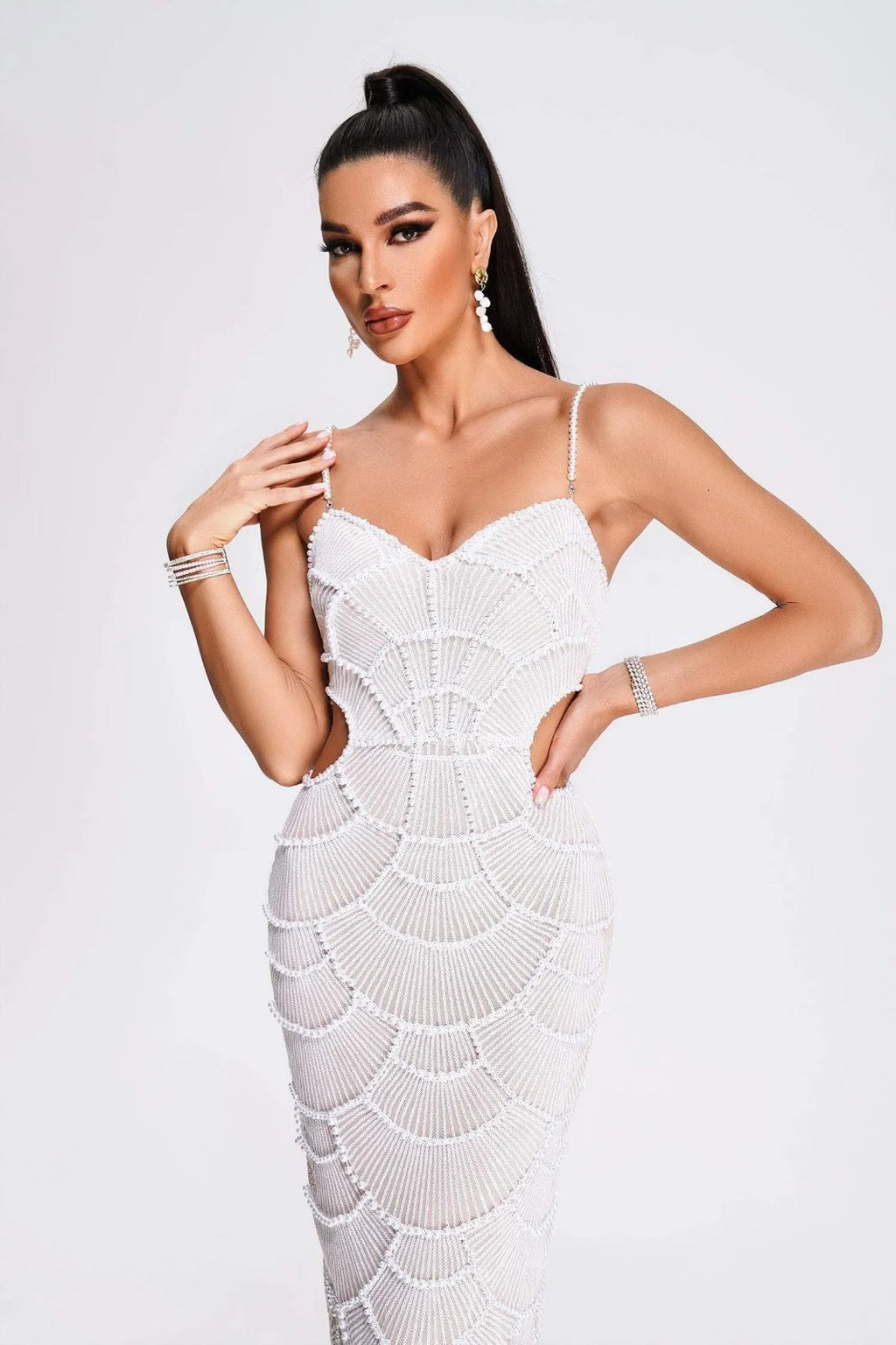 Vestido Pedraria Escultural Sensual