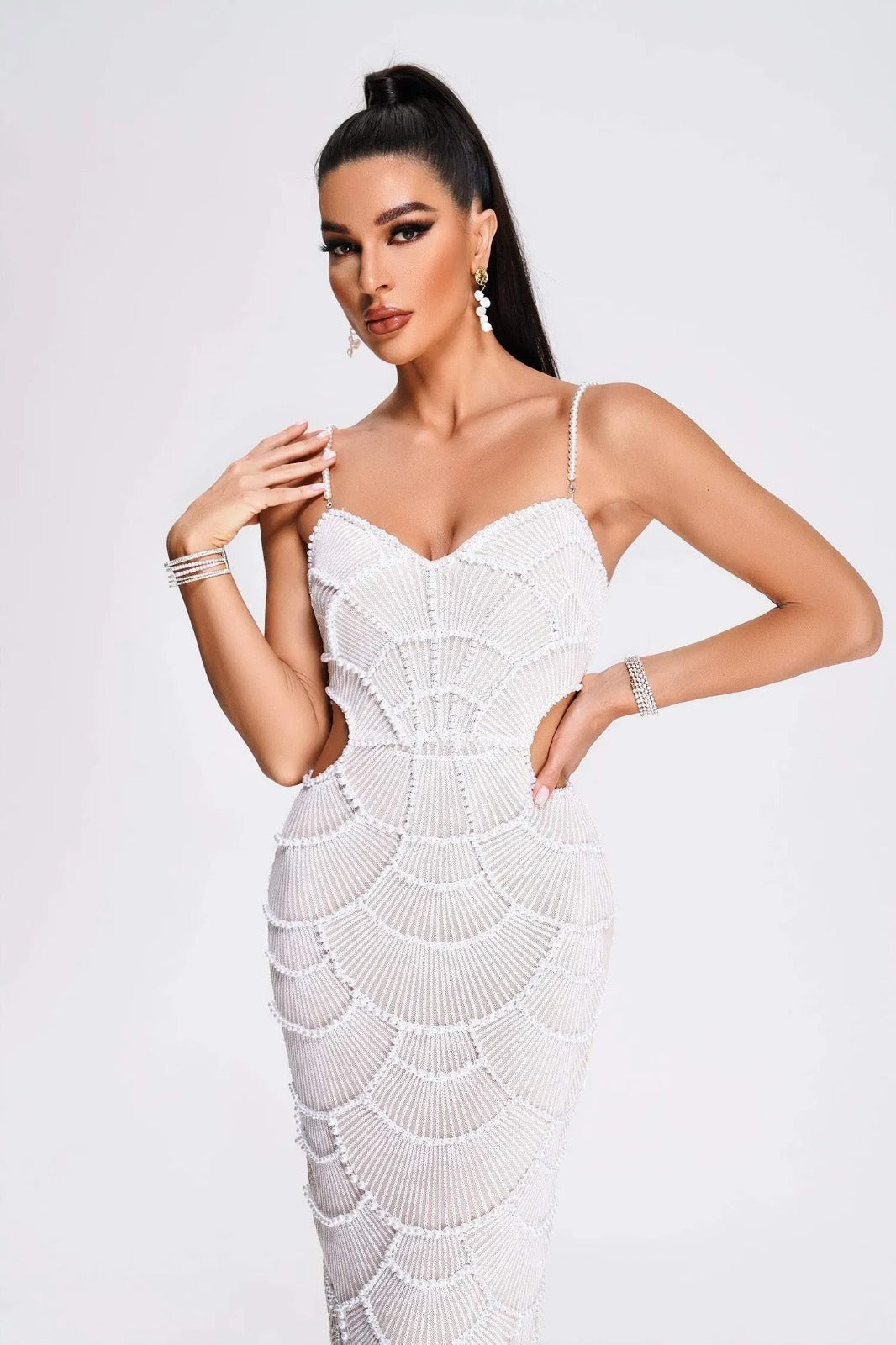 Vestido Pedraria Escultural Sensual