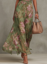 Serena | Vestido Longo Fluido Floral Elegante que Valoriza a Silhueta