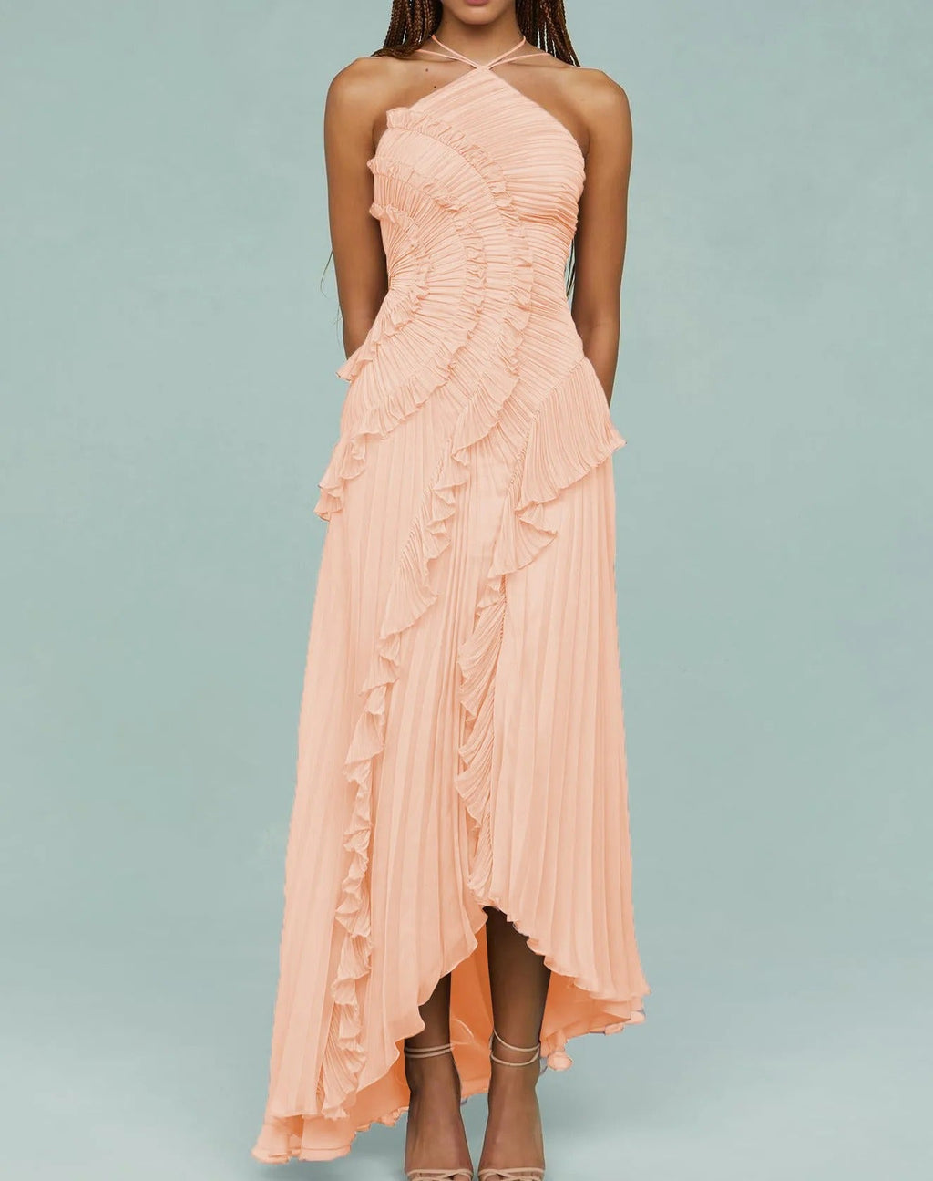Vestido Lavanda Flowy Halter