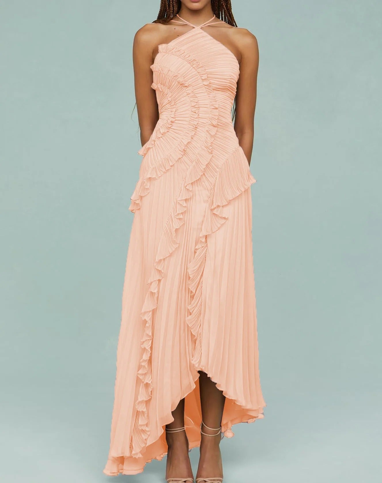 Vestido Lavanda Flowy Halter