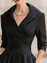 Vestido Midi Vintage com Decote em V