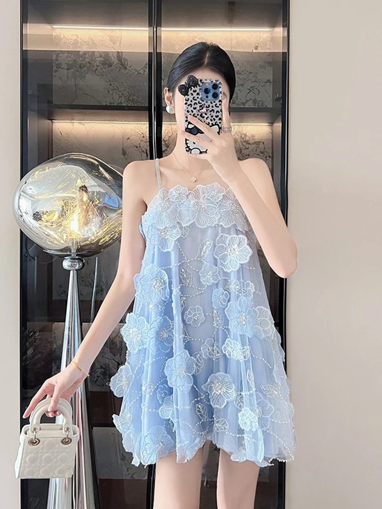 Vestido Godê Floral Sem Costas