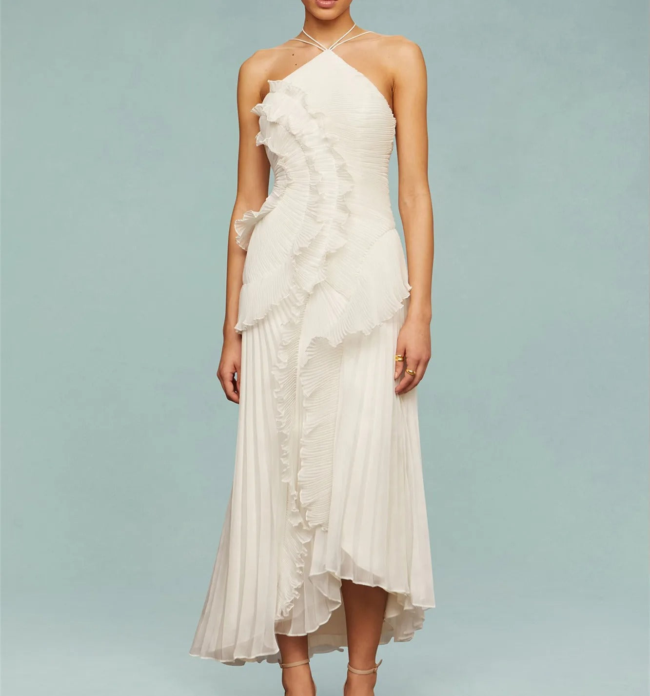 Vestido Lavanda Flowy Halter