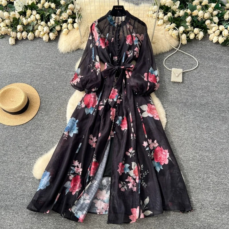 Vestido Boho Maxi Floral