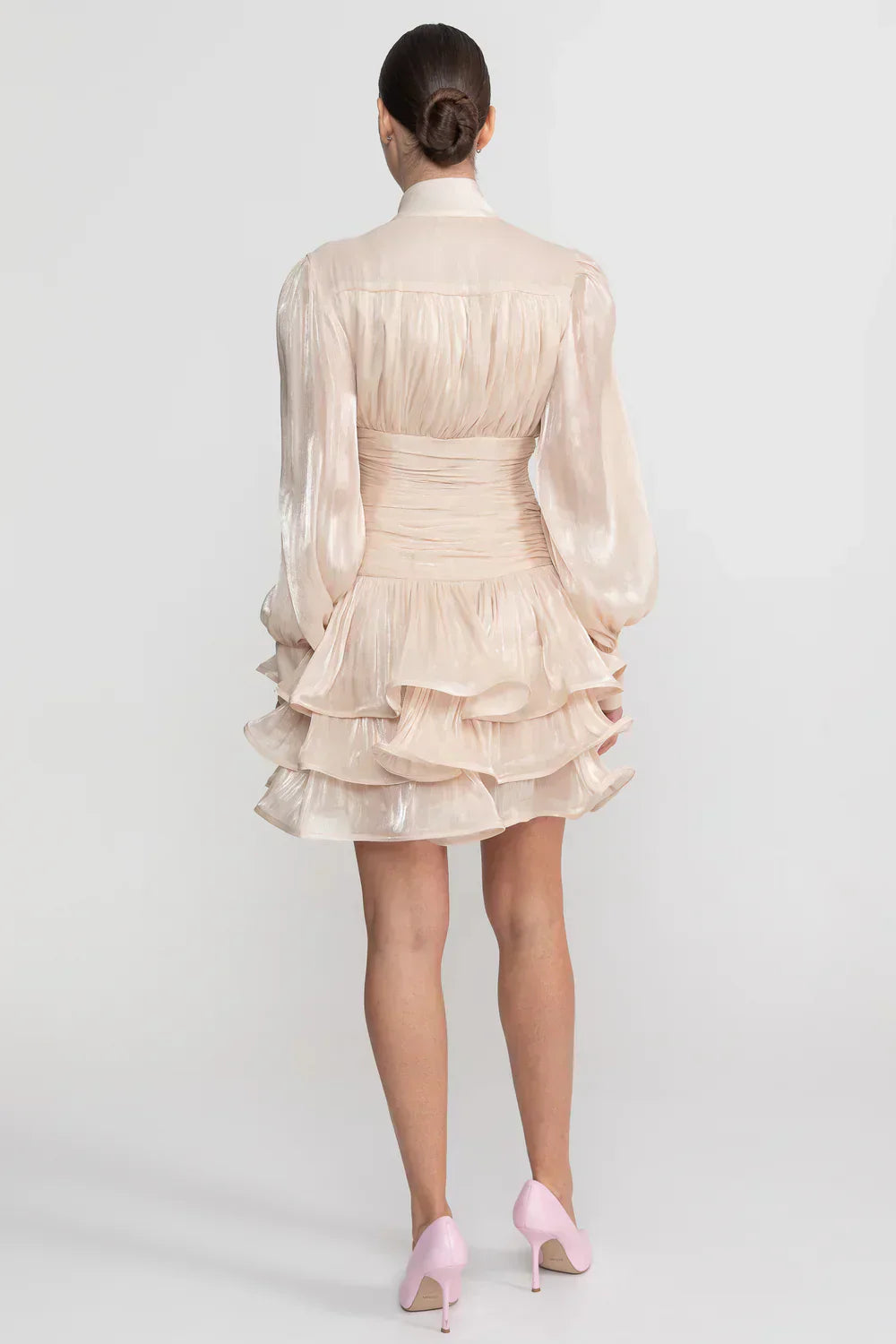 Vestido Champagne Perolado