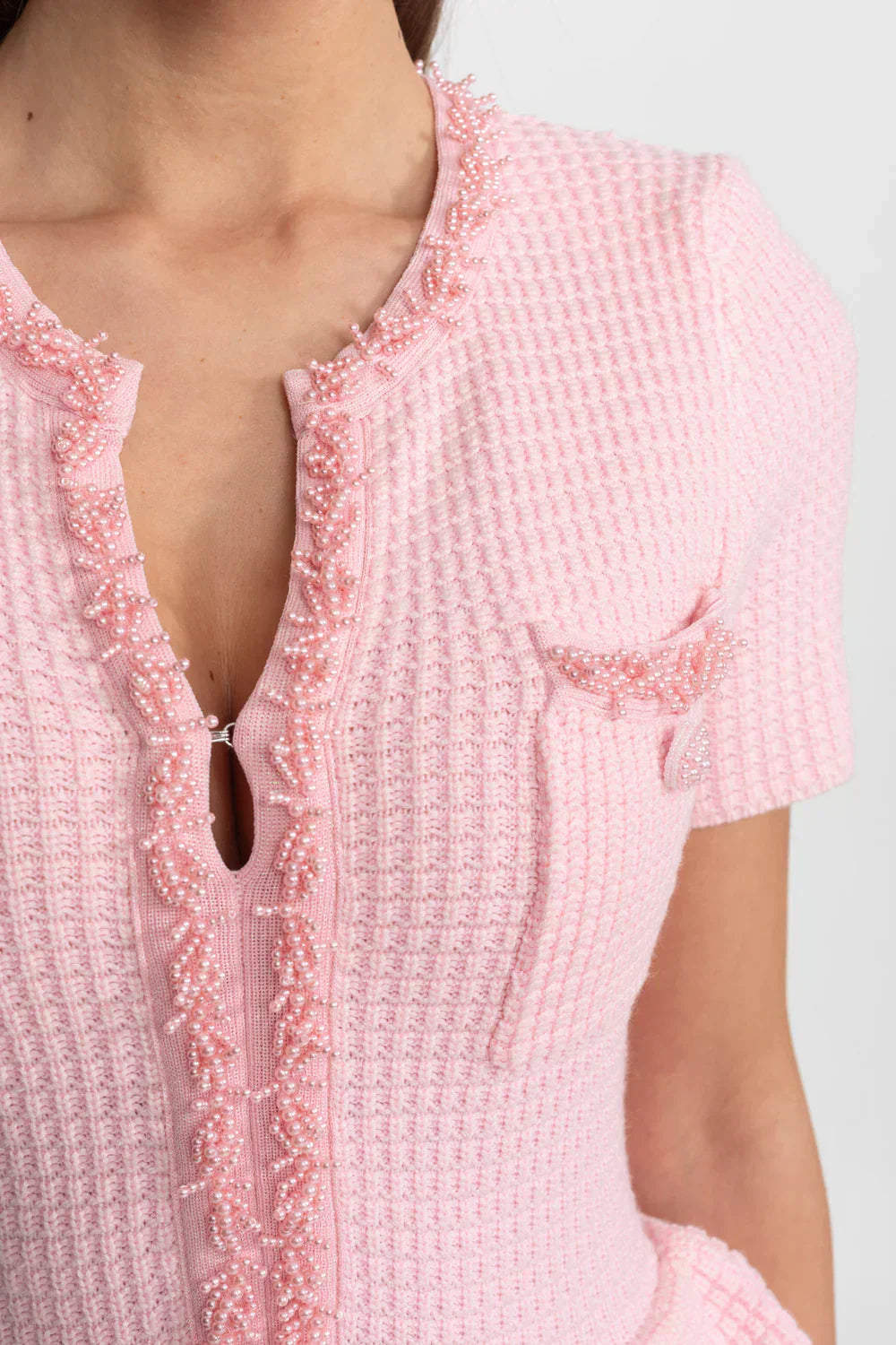 Vestido Pérolas e Babados